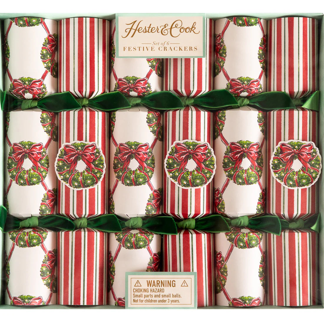 Hester & Cook Holiday Wreath Crackers