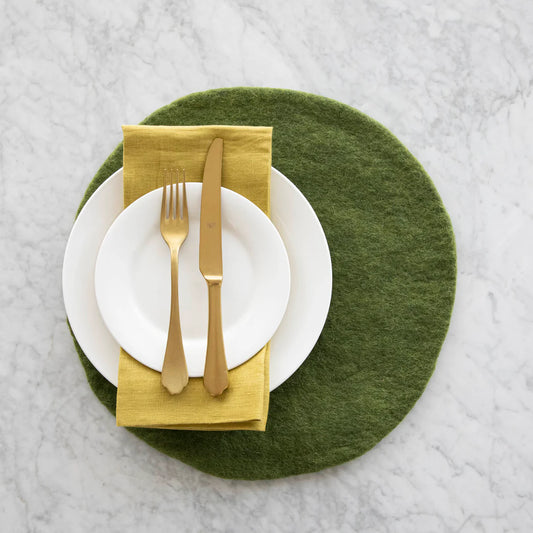 Hester & Cook Forest Green Felt Placemat