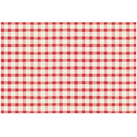 Hester & Cook Red Painted Check Runner