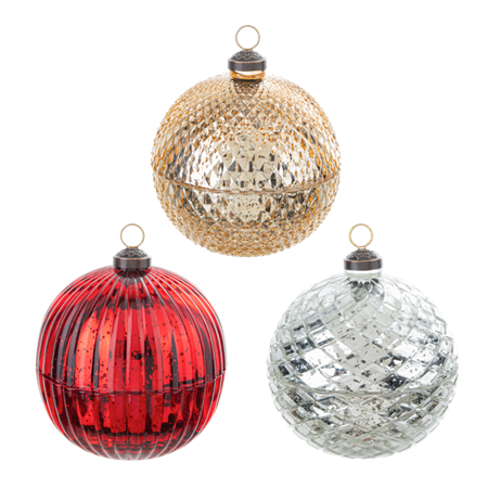Faceted Glass Ornament Trinket Box with Place Card Holder