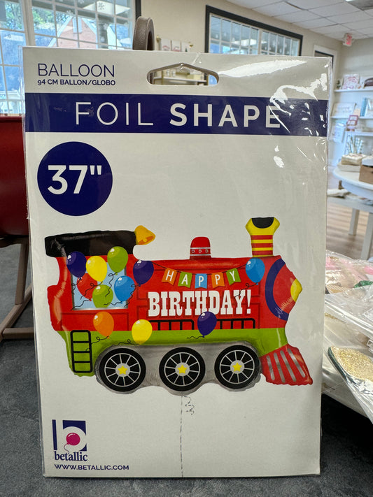 Happy Birthday Train Foil Balloon