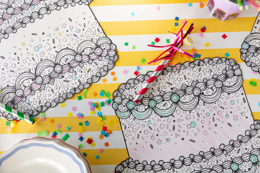 Hester & Cook Coloring Birthday Cake Placemats