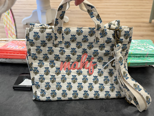 Mahjong bag with handle and strap