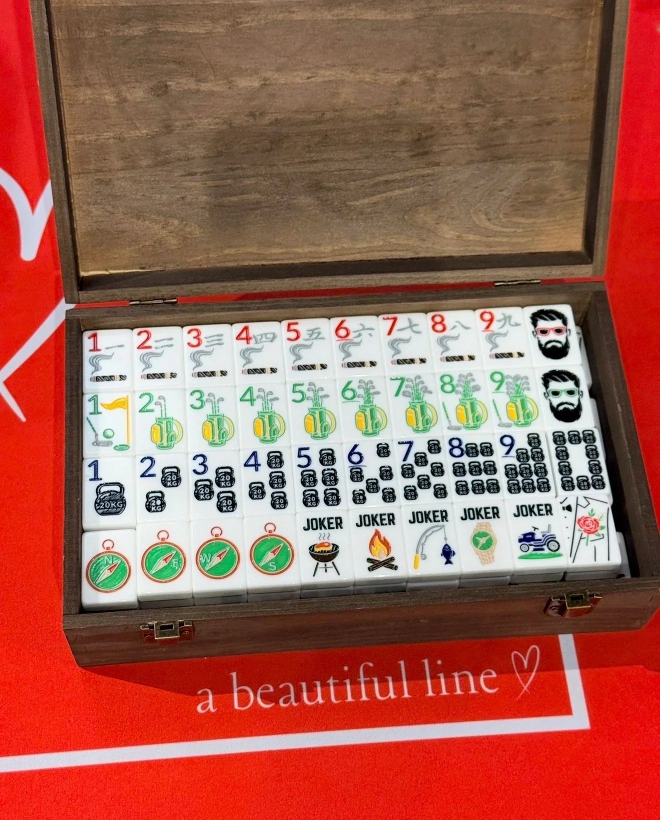 PREORDER- A Beautiful Line The Manly Line Mahjong Tiles