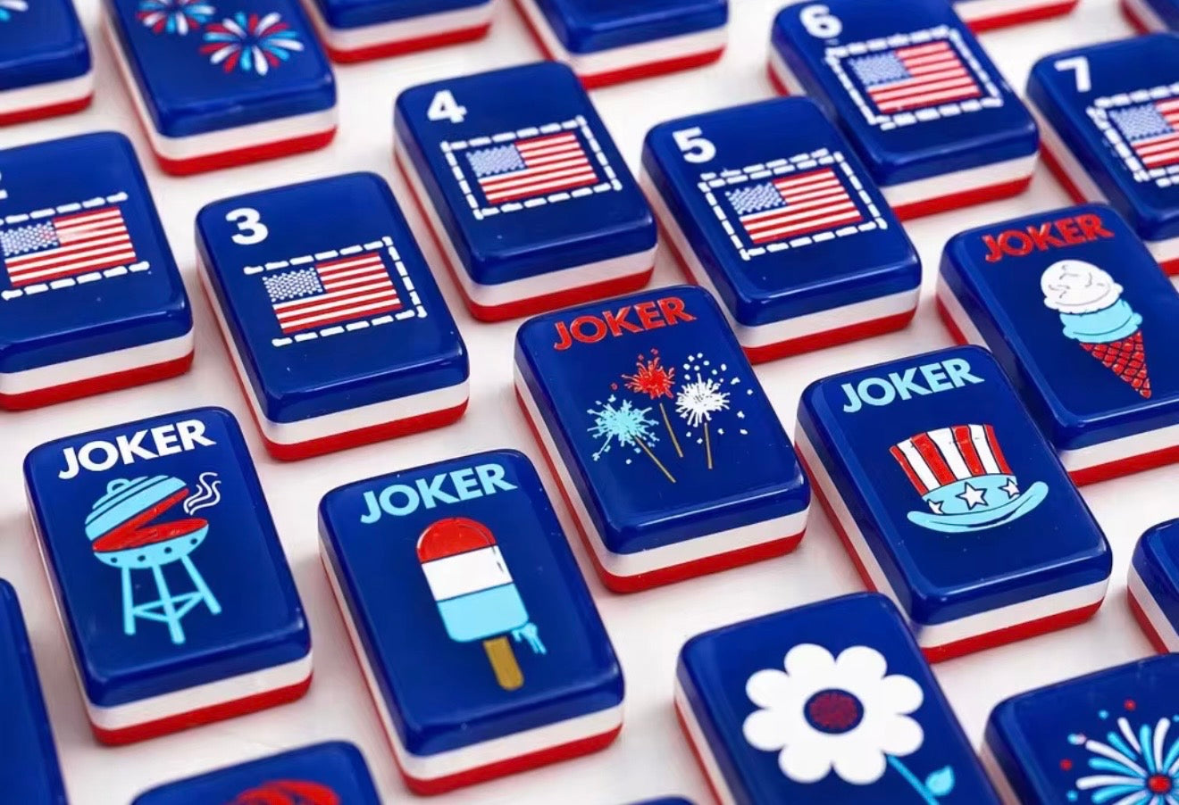 Pre-Order Patriotic Tiles Mahjong SHIPS 1st of SEPTEMBER (USA)