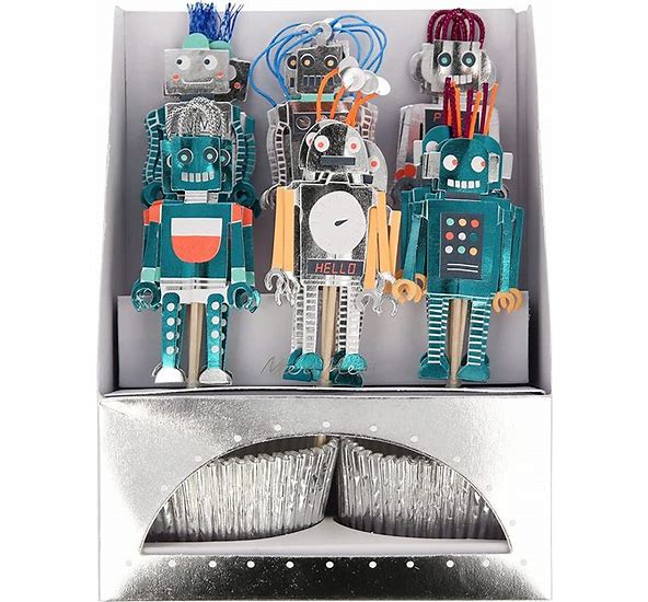 Meri Meri Robot Cupcake Kit
