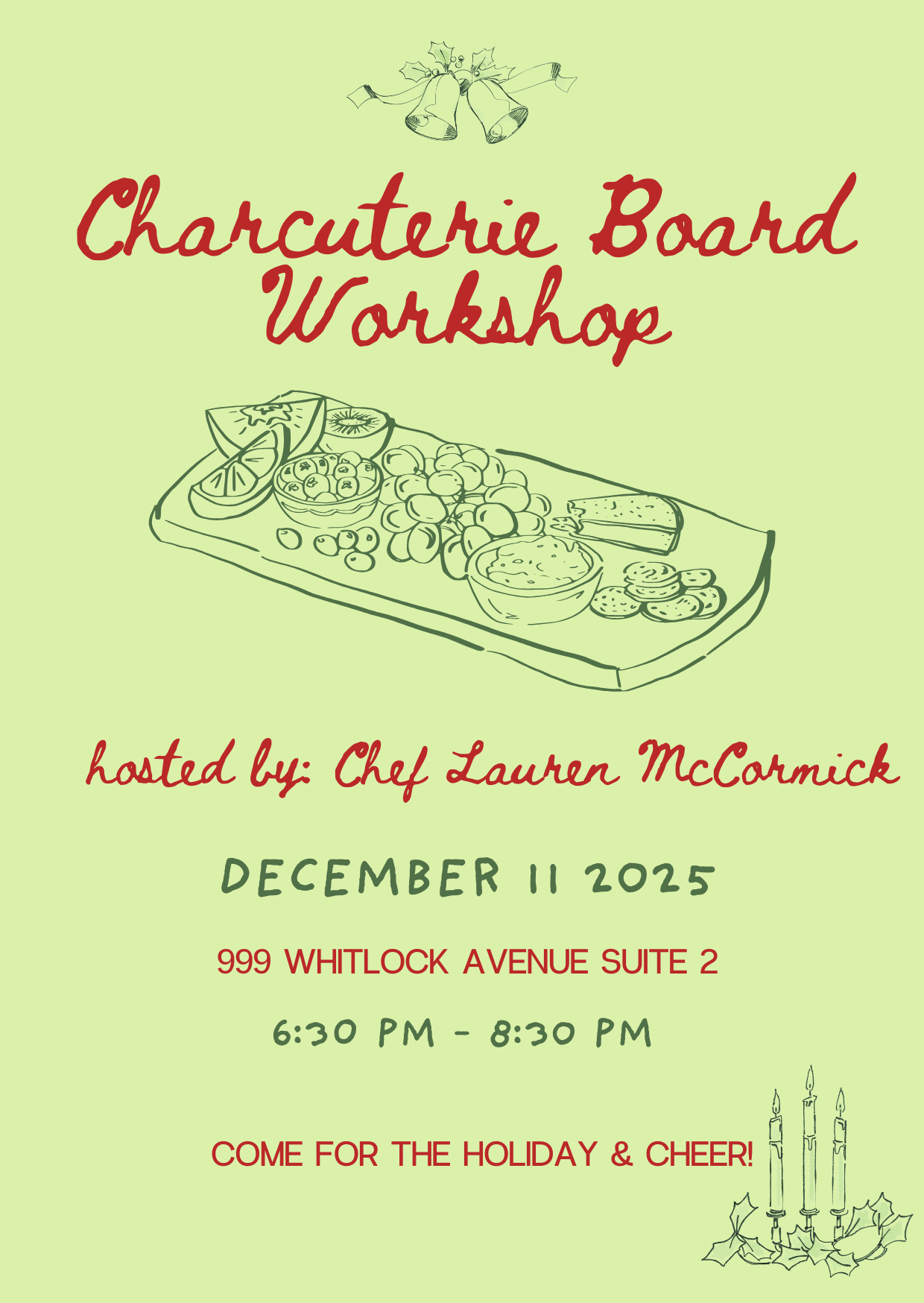 Charcuterie Board Workshop - December 11 | 2025