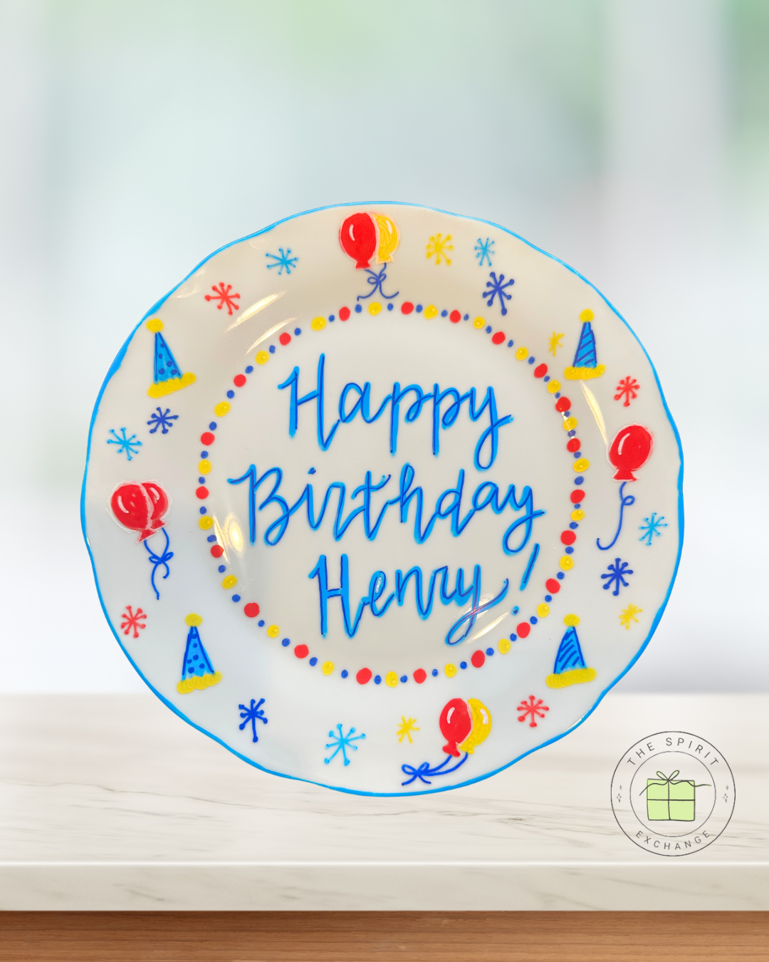 Custom Hand Painted Birthday Plate