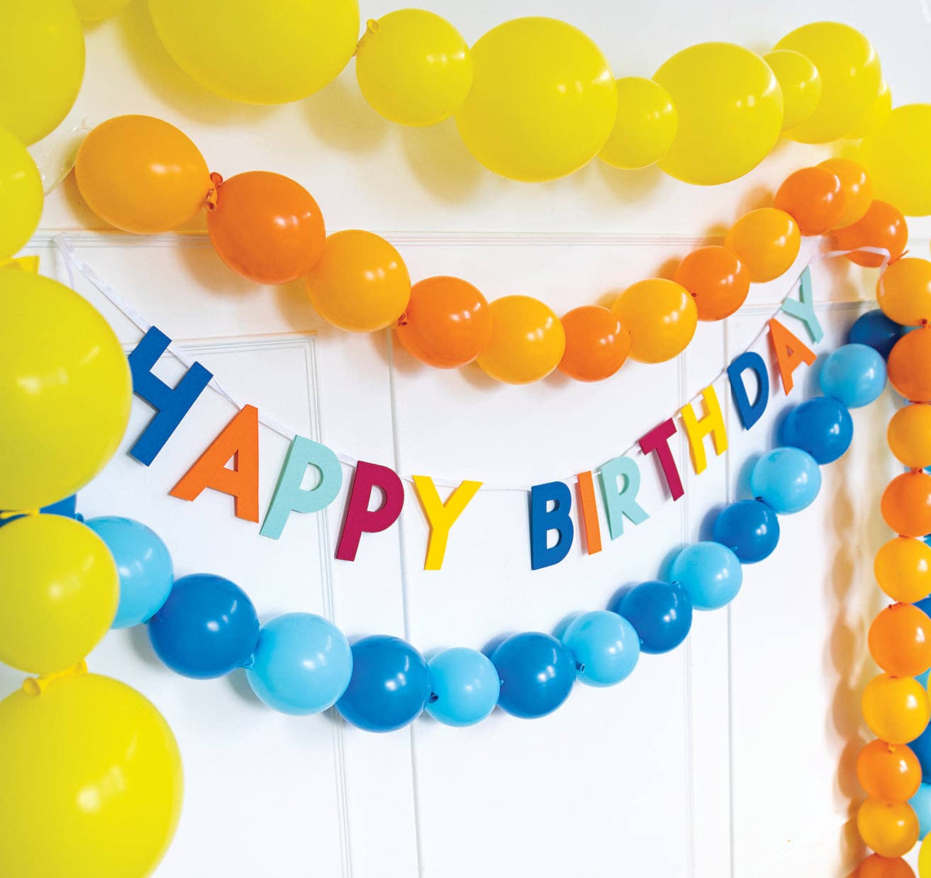 PLBDY02A - Bright Happy Birthday Felt Banner