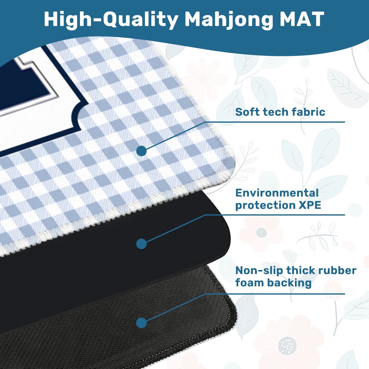 Custom Mahjong Mat 31.5"x31.5" (Ships Rolled up) Marietta Mahjong Mat