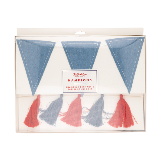 HAM1002 - Chambray and Tassel Banner Set