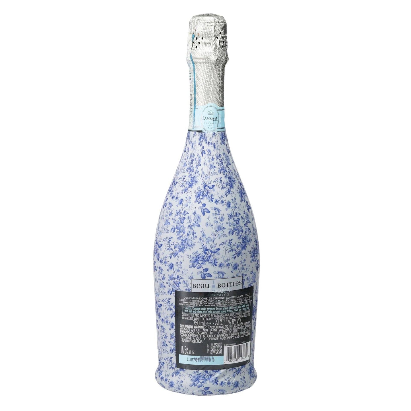 Beau Bottles Grandmillenial Blue Floral - Prosecco Collection