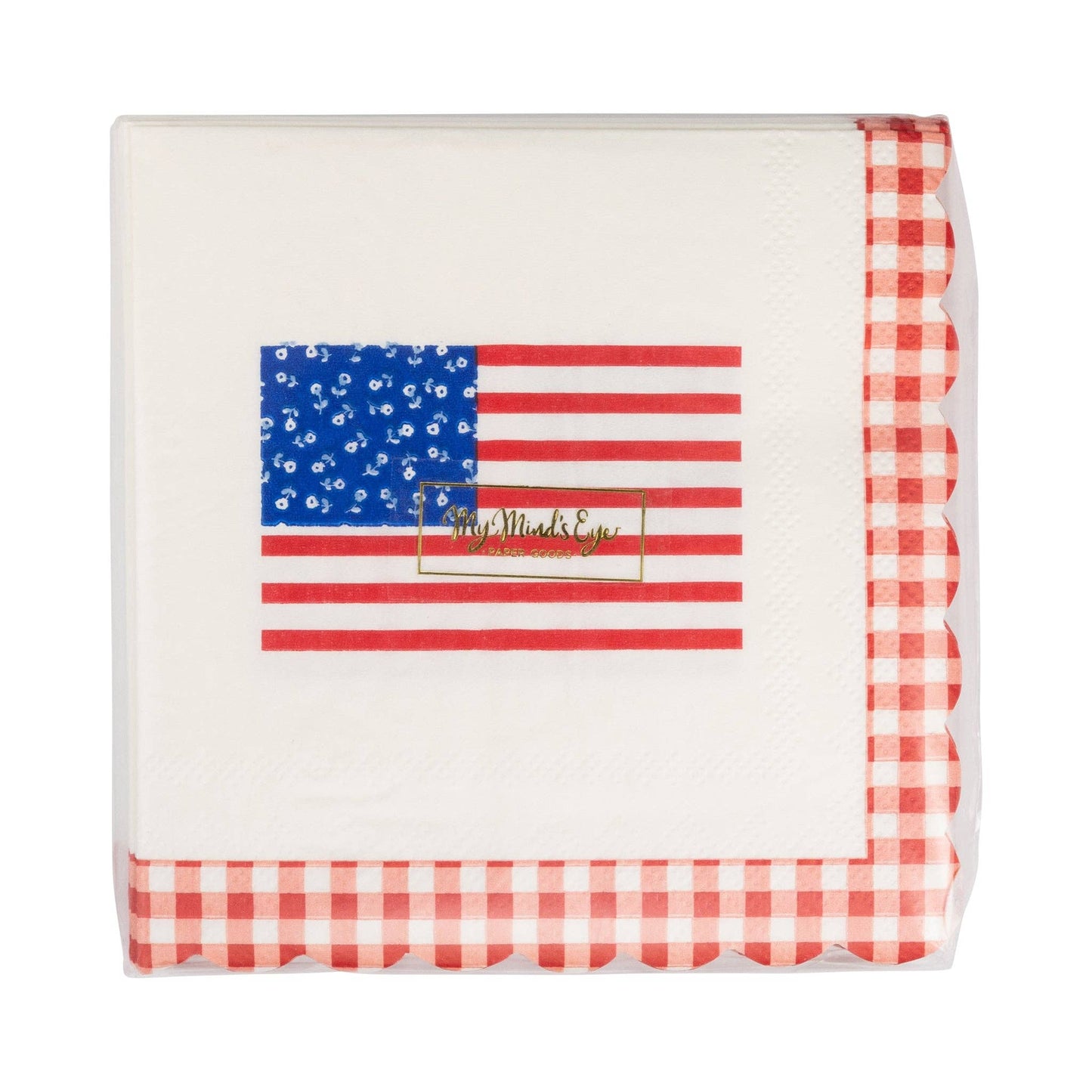 FLA1238 - Gingham Flag Paper Napkin