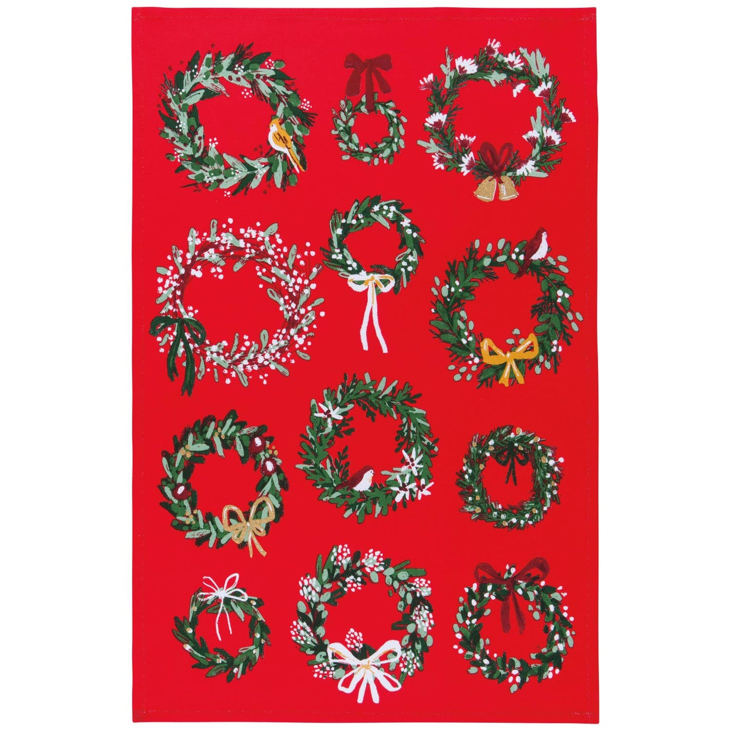Wreaths Christmas Dishtowels Set of 2