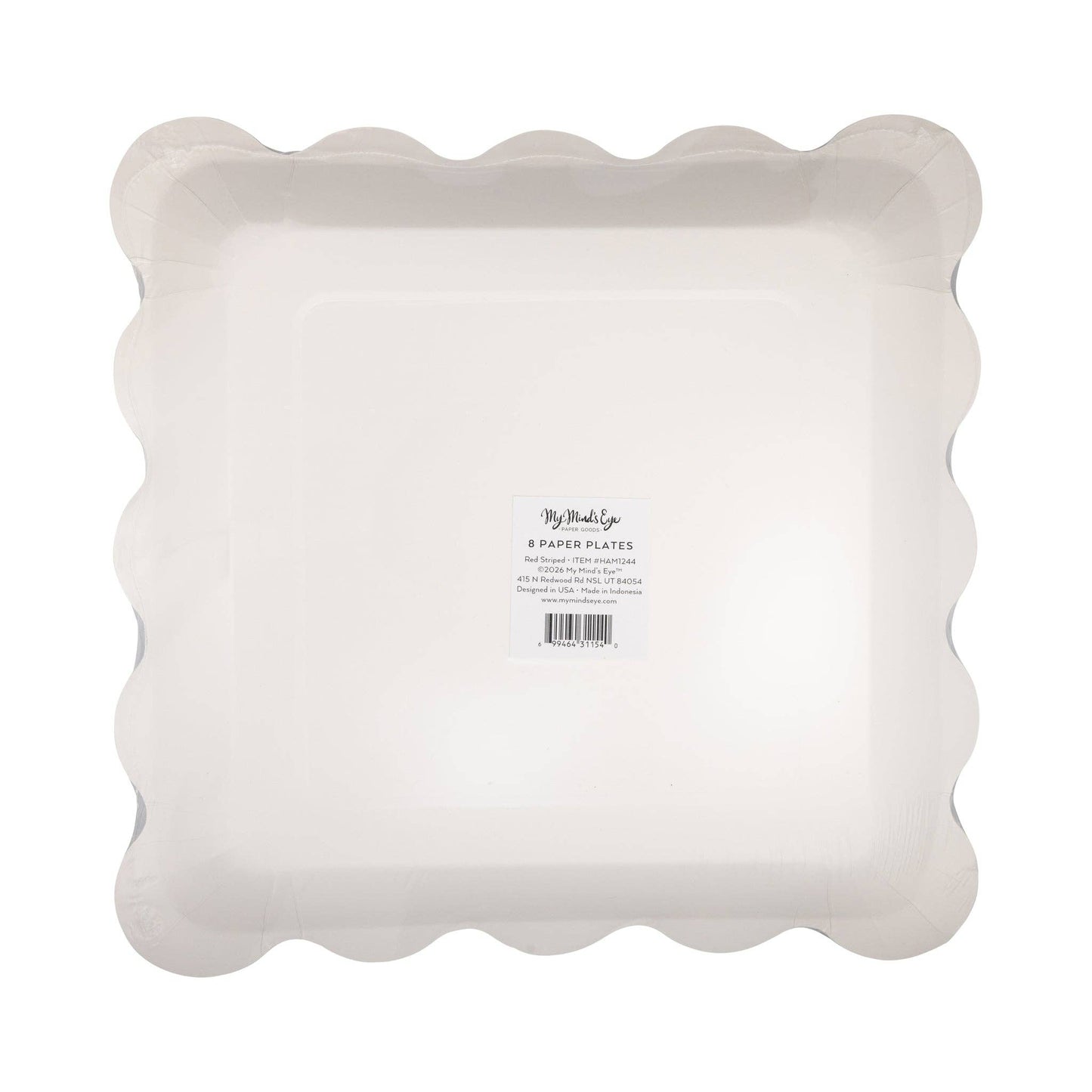 HAM1244 - Red Stripes Paper Plate - 11"