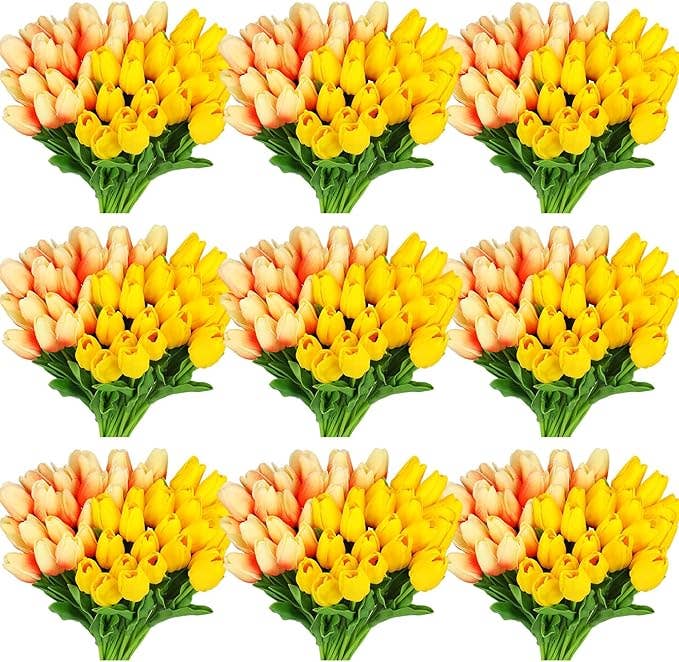 Real Touch Artificial Tulip Flower Gradient