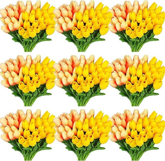 Real Touch Artificial Tulip Flower Gradient