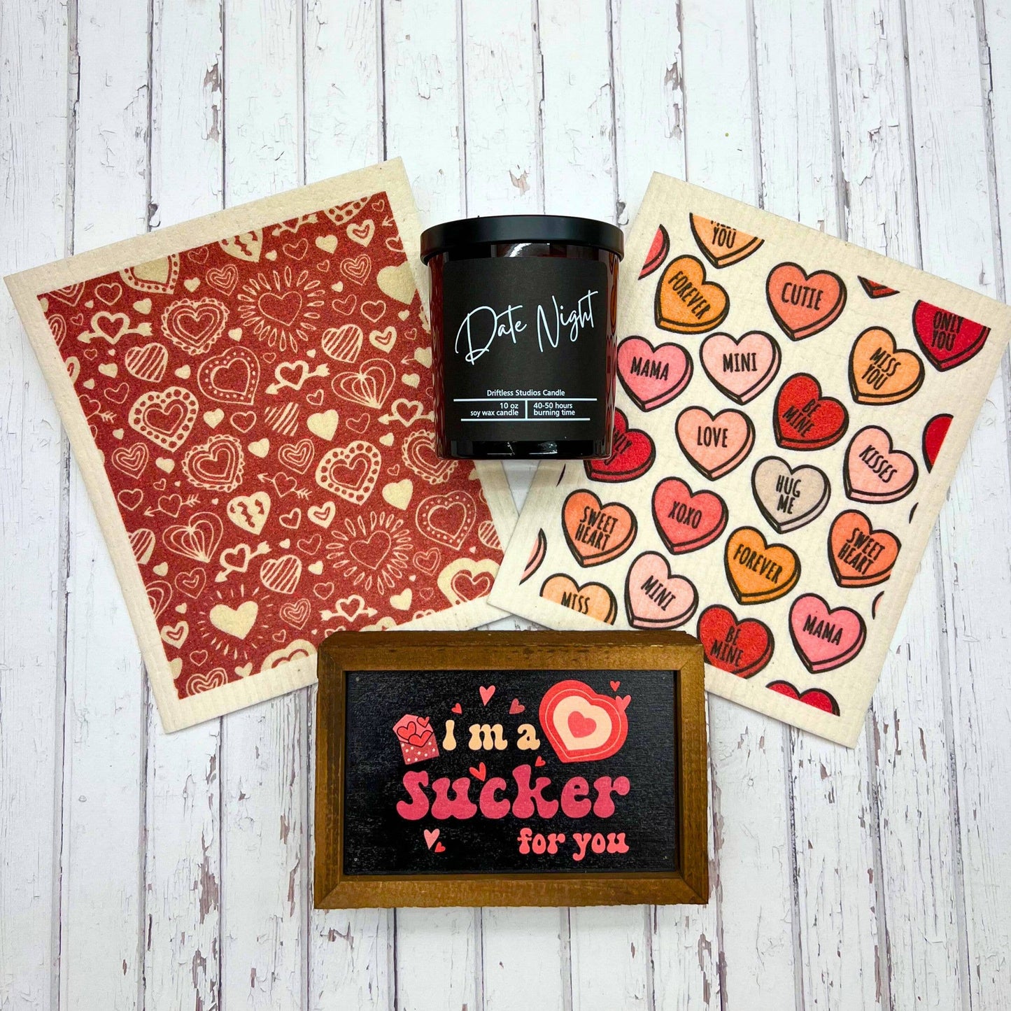 Date Night Soy Wax Valentines Day Candle - 10 oz Candles