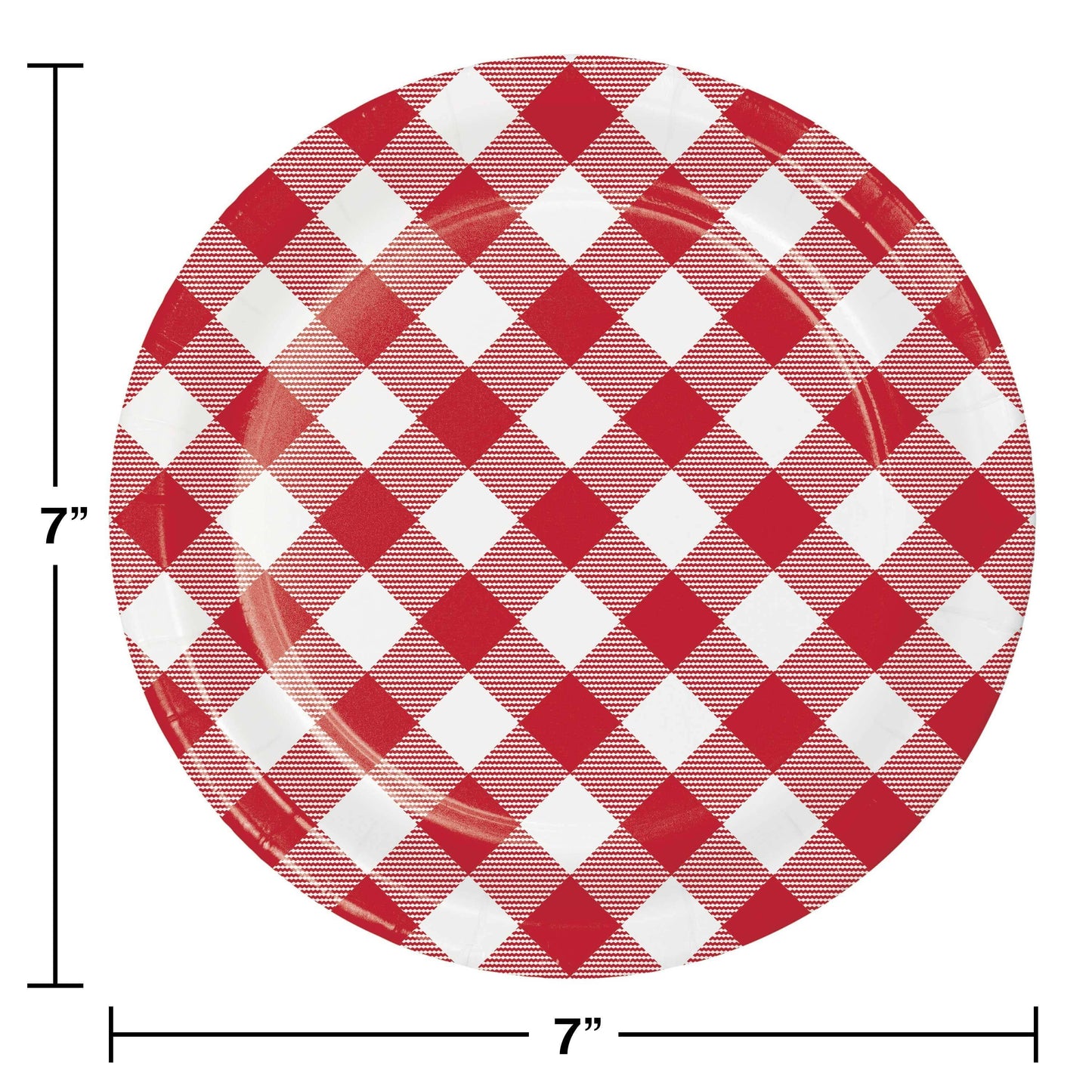 Bulk Classic Gingham Paper Dessert Plate