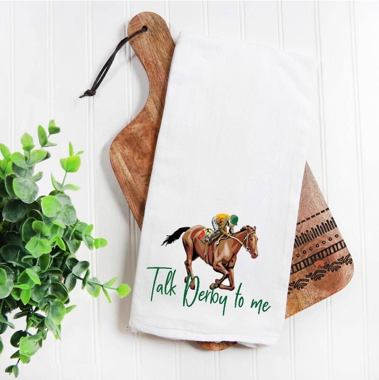Talk Derby to Me Tea Towel