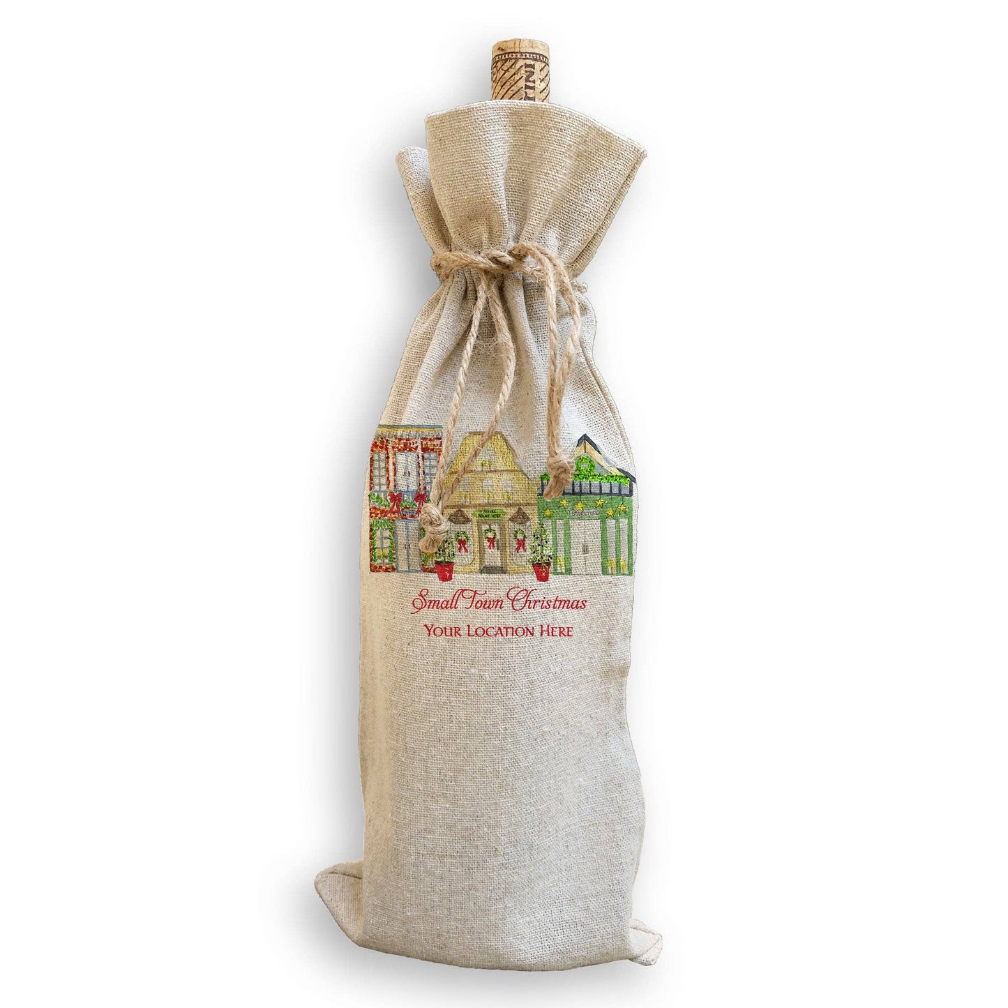 Small Town Christmas Marietta Wine Gift Bag