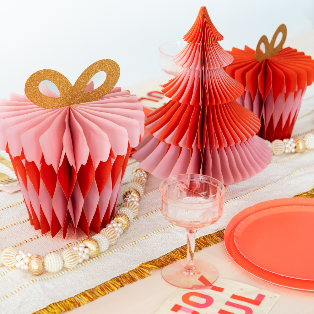 Pink & Red Tree Honeycomb Set
