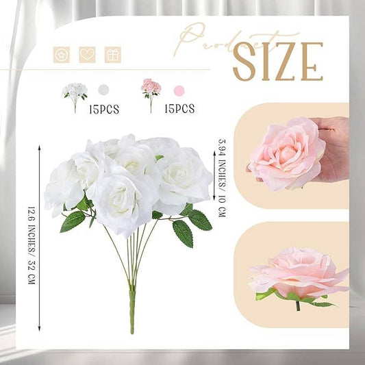 18 Bunches Artificial Rose Bouquet