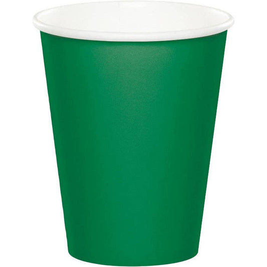 Emerald Green 9 oz Hot & Cold Paper Cups, 24/Pkg