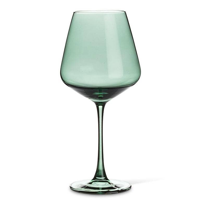 Oversize Red Wine Glass-Green-9"H(18oz)