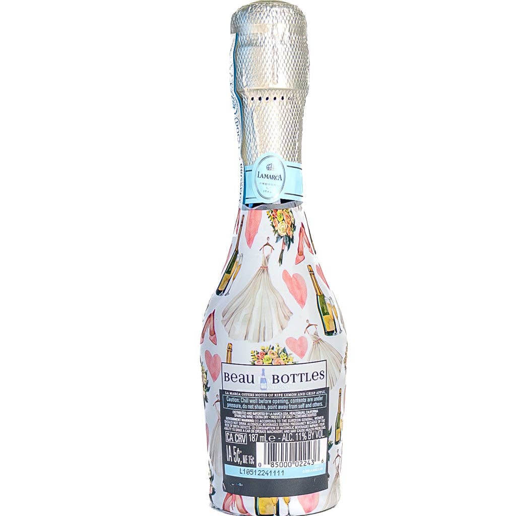 Beau Bottles Wedding Romance - MINI Prosecco Collection - Set of Six Wraps