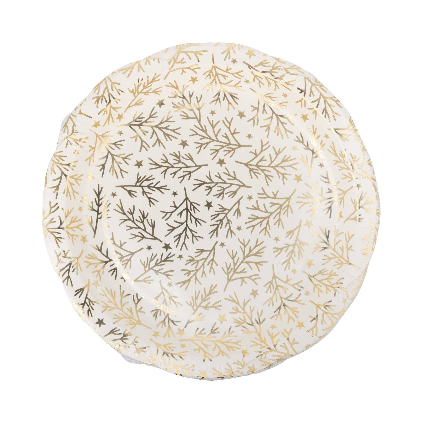 Gold Sprigs Paper Plate