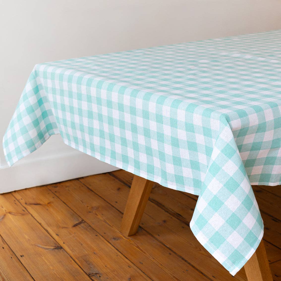 Mint & White Gingham Tablecloth | Tableware |