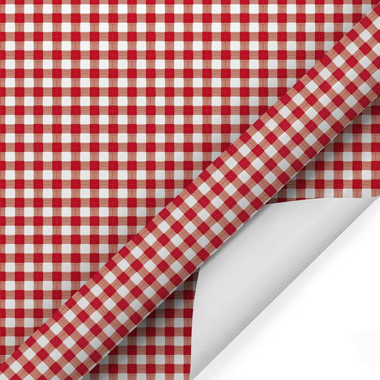 30" x 10' Holiday Wrapping Paper | Red Gingham