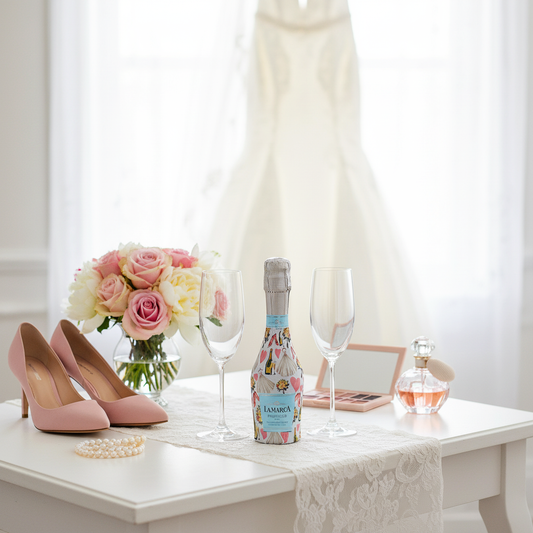 Beau Bottles Wedding Romance - MINI Prosecco Collection - Set of Six Wraps