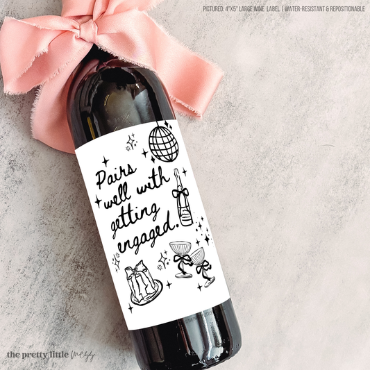 Engagement Gift | Funny Wedding, Engagement Wine Label