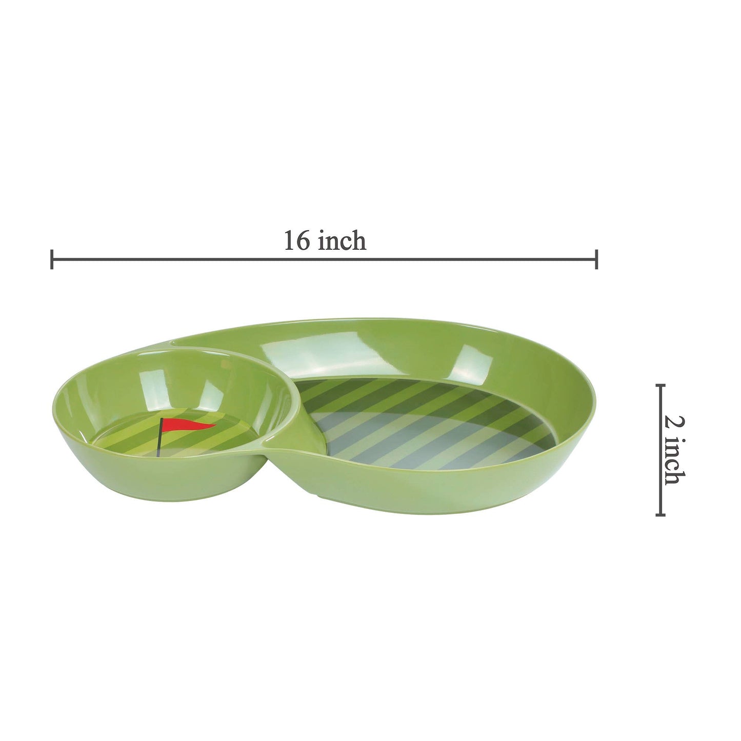 16" Golf-Themed Melamine Chip and Dip Platter