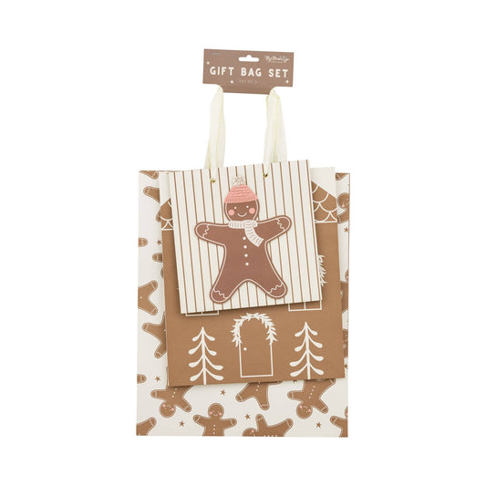 Gingerbread Christmas Gift Bag Set