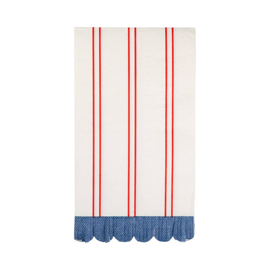 HAM1238 - Red Striped Paper Dinner Napkin