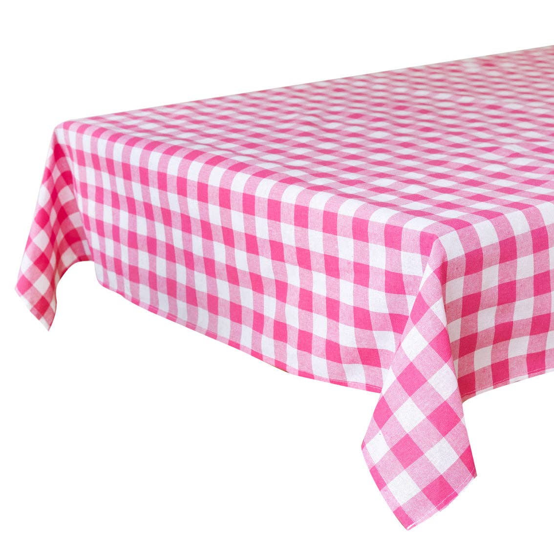 Raspberry & White Gingham Tablecloth | Valentines Decor |