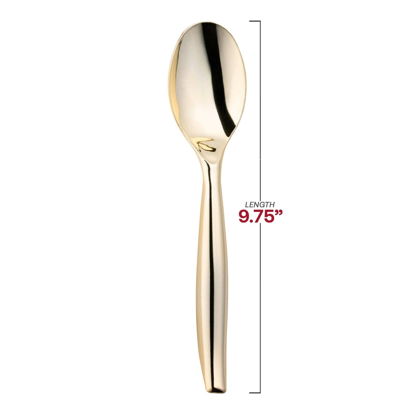 Gold Disposable Plastic Serving Spoons - 5 pcs