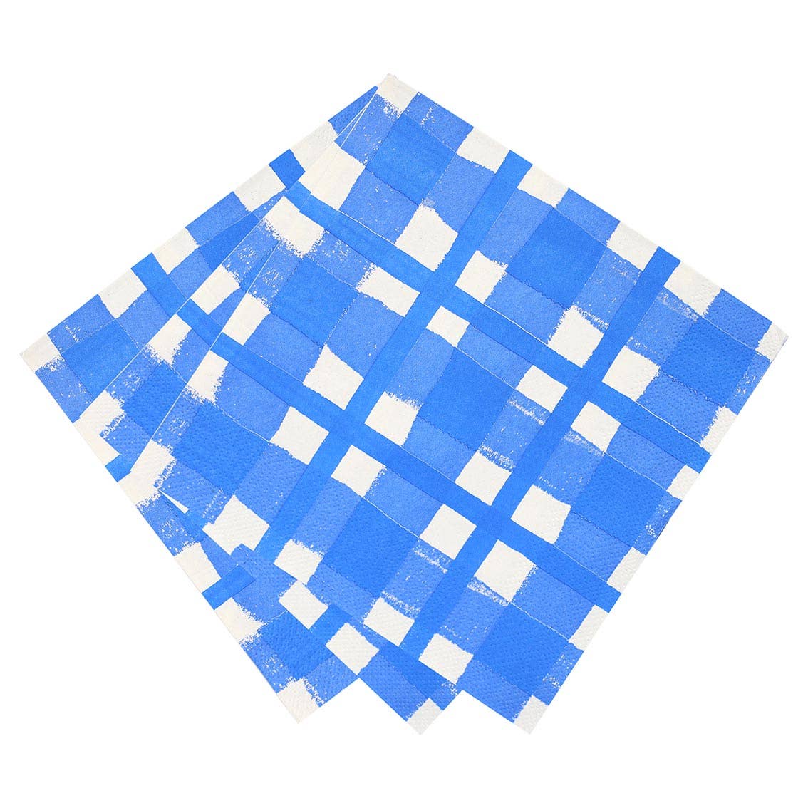 Blue & White Check Napkins - 20 Pack | Party Napkins |