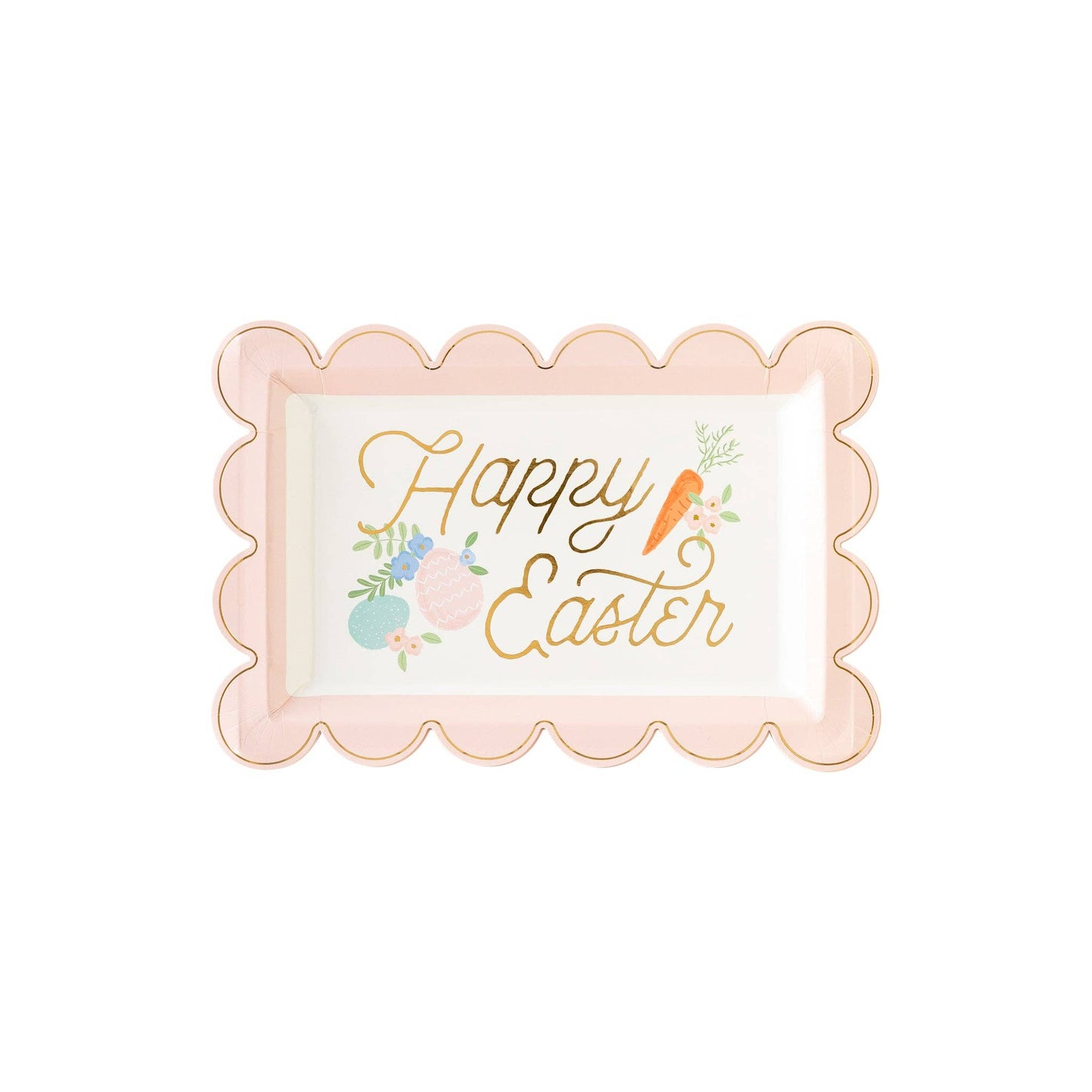 PLTS358P - Easter Scallop Shaped Plate