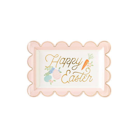PLTS358P - Easter Scallop Shaped Plate