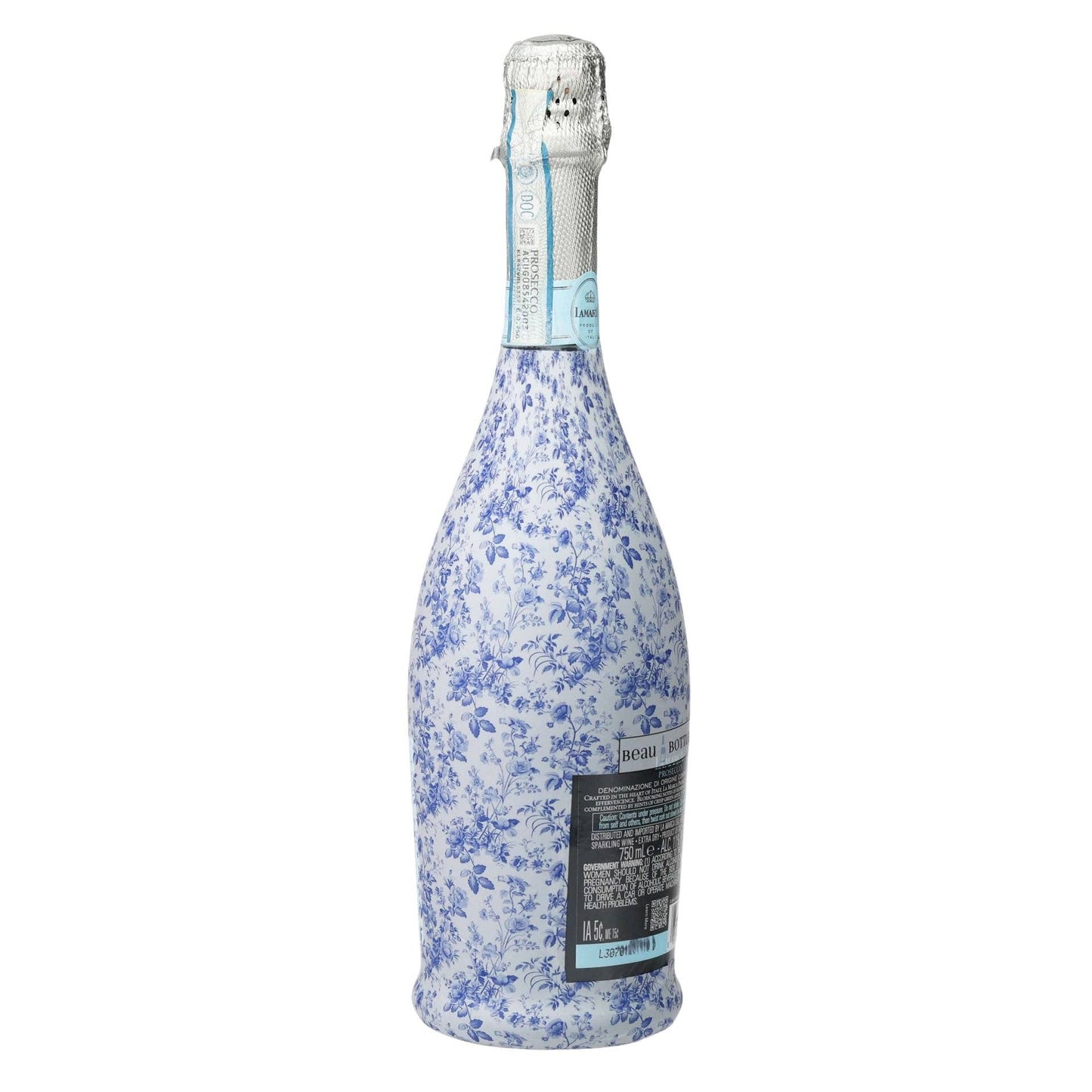 Beau Bottles Grandmillenial Blue Floral - Prosecco Collection