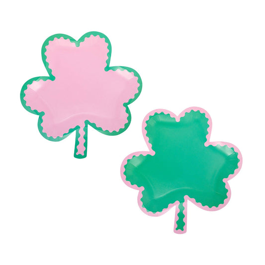 SPD1242 - Pink and Green Shamrock Plate Set
