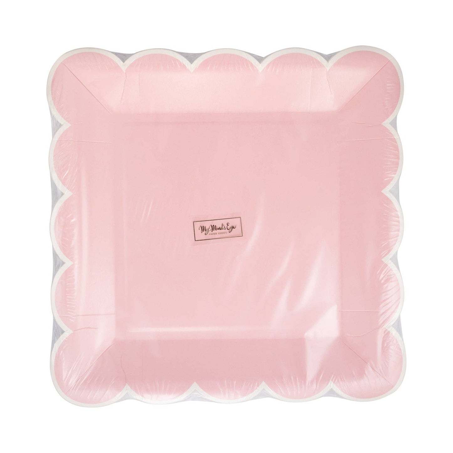 PAR1139 - Pink Scalloped 9" Square Plate