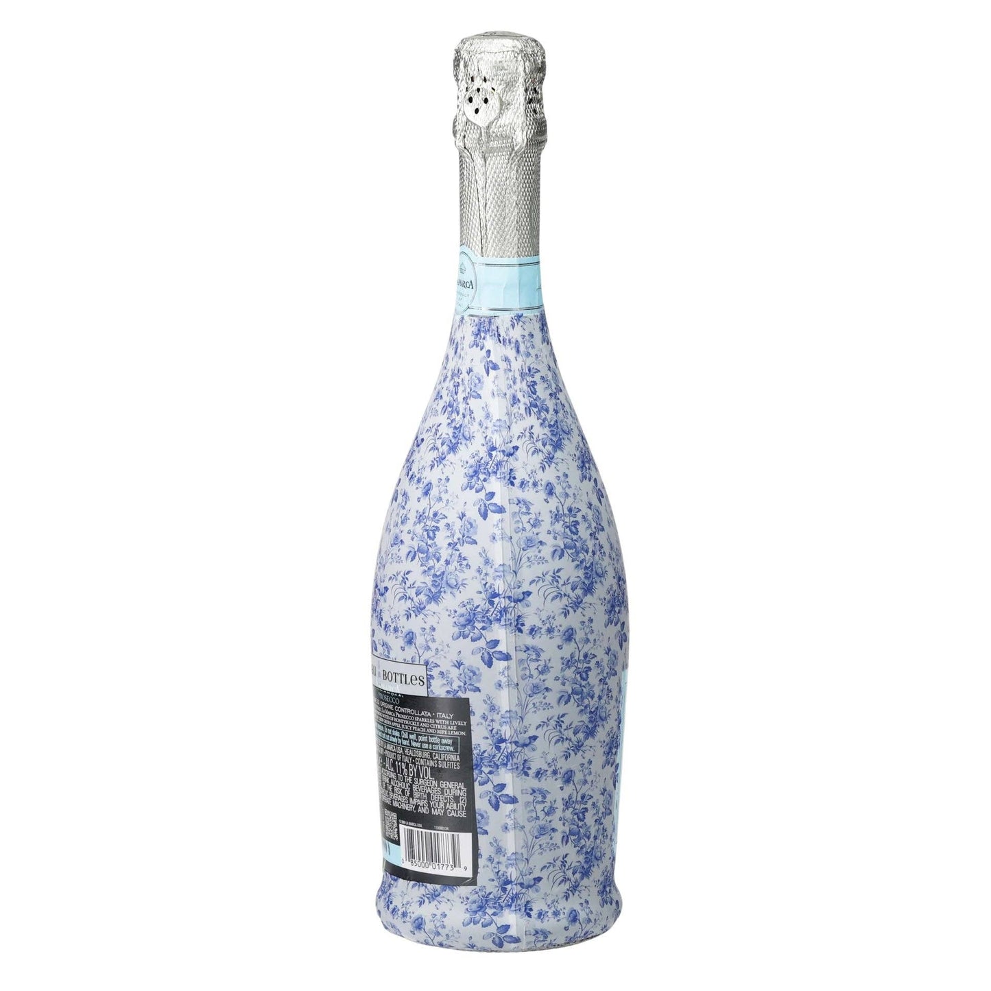 Beau Bottles Grandmillenial Blue Floral - Prosecco Collection