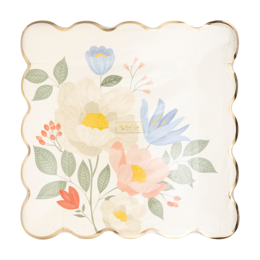 SPR1042 - Floral Corner Plate