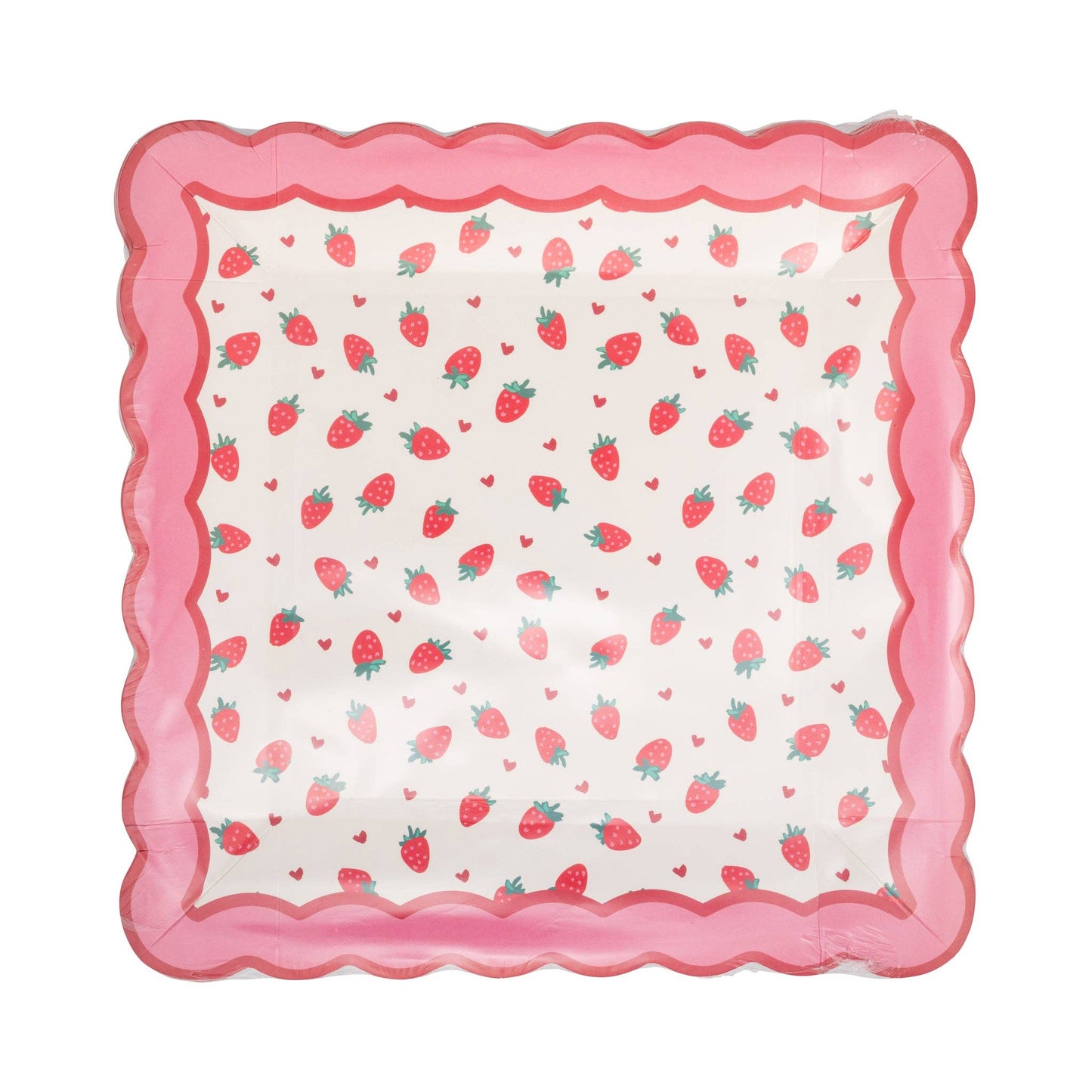 PLPL1952 - Strawberry Pattern Paper Plate (8ct)