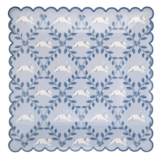 BLU1241 - Diamond Bunny Pattern 9" Plate